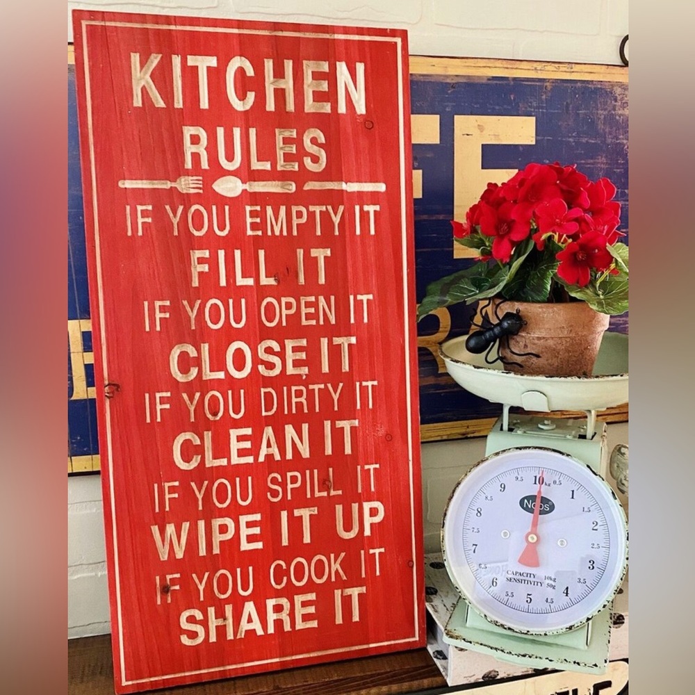 Kitchen Wall Art - Box Frame “Kitchen Rules”